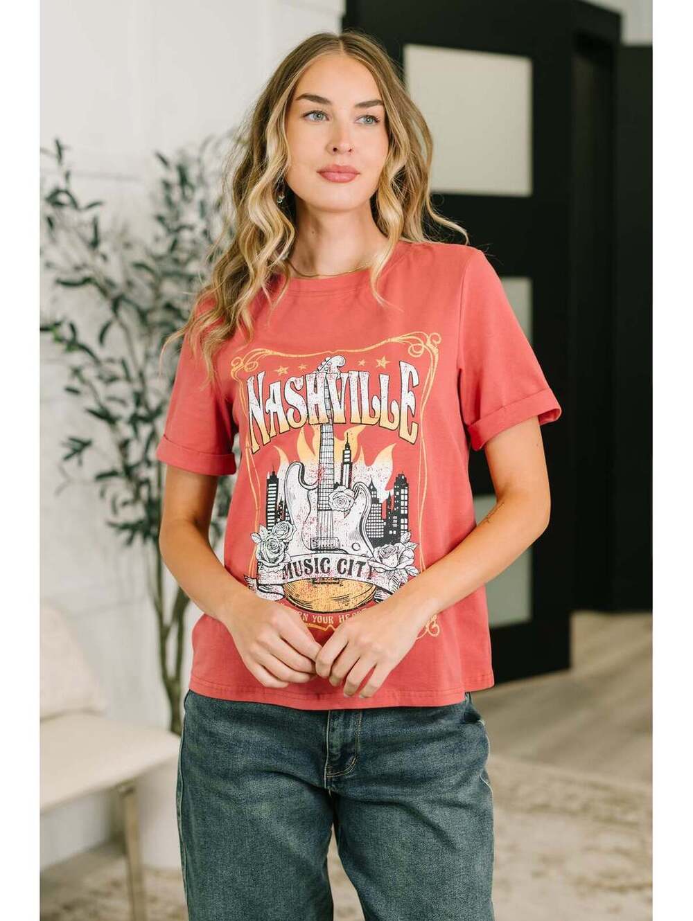 Nashville Music City Casual Graphic Tee